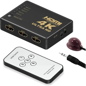 5 Port 3D 4K * 2k HDMI Switch Splitter Çoklayıcı Dağıtıcı 1080P Ir Kumandalı - 1 Giriş 5 Çıkış