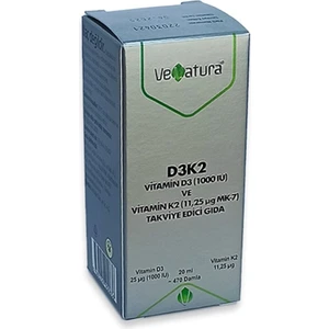 Vitamin D3(1000 Iu) ve Vitamin K2 (11,25 Ug Mk-7)