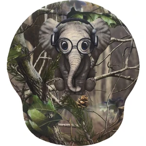 DS104 Kaydırmaz Silikon Tabanlı Fil Baskılı Bilek Destekli Mouse Pad 22X25CM - AL3825