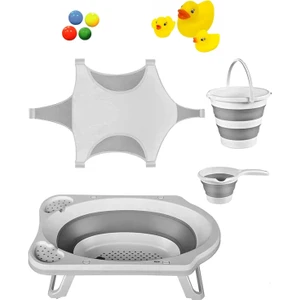Free Baby  Katlanır Küvet Bebek Yıkama Banyo Seti 6 Parça