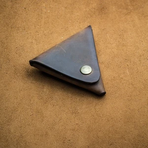 Craft And Luna El Yapımı Hakiki Deri Bozuk Para Cüzdanı - Triangle