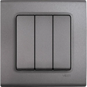 Linnera Life Granit Grisi Üçlü Anahtar Çerçeveli - 90442068