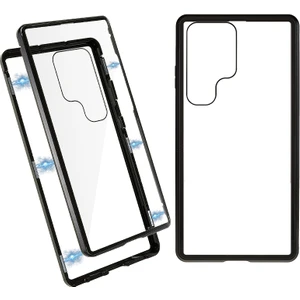 Samsung Galaxy S23 Ultra Metal Çerçeve Çift Taraflı Temperli Cam Telefon Kılıfı (Yurt Dışından)