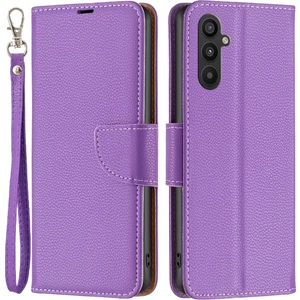 Samsung Galaxy A34 5g Litchi Doku Pu Deri Deri Dönme Standı Özellik Manyetik Kapatma Cüzdan Telefon Kılıfı Kayış (Yurt Dışından)