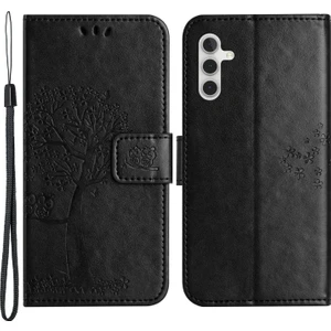 Samsung Galaxy A34 5g Baskılı Baykuş Ağacı Desen Standı Cüzdan Kılıfı Pu Deri Tam Koruma Telefon Kapağı (Yurt Dışından)