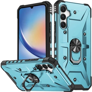 Samsung Galaxy A34 5g Şok Geçirmez Tpu+Pc Telefon Kılıf Yüzüğü Kickstand Anti-Cratch Arka Kapak (Yurt Dışından)