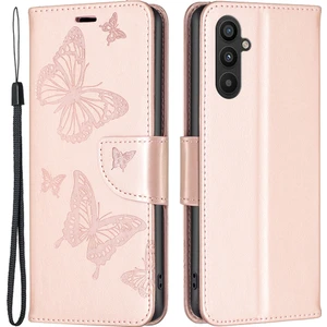 Samsung Galaxy A34 5g Pu Deri Cüzdan Telefon Kılıfı Baskılı Kelebekler Manyetik Kapatma Stand Kapağı Kayış (Yurt Dışından)