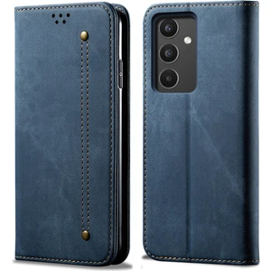 Samsung Galaxy A34 5g Telefon Kılıfı, Kot Bez Doku Deri Deri Cüzdan Stand Telefon Kapağı (Yurt Dışından)