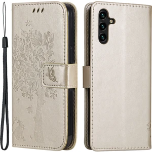 Samsung Galaxy A34 5g Manyetik Pu Deri Flip Telefon Kapağı Baskılı Kedi Ağacı Desen Cüzdan Stand Kapağı Kayış (Yurt Dışından)