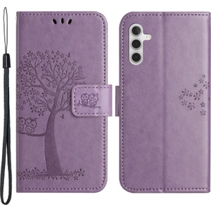 Samsung Galaxy A34 5g Baskılı Baykuş Ağacı Desen Standı Cüzdan Kılıfı Pu Deri Tam Koruma Telefon Kapağı (Yurt Dışından)