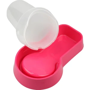 Miapet Hazneli Plastik Kedi-Köpek Mama ve Su Kabı 1,5 Lt Kare Fuşya