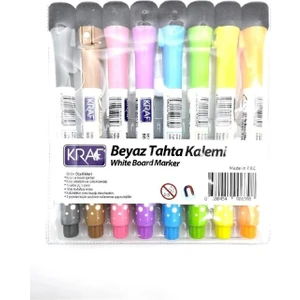 Beyaz Tahta Kalemi Mıknatıslı & Silgili 8 Li 777