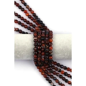 Alibaba Doğaltaş Kahverengi Akik Doğal Taş Dizi 8 mm Fasetli Küre Kesim