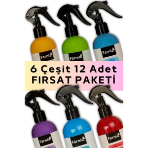 12'li 6 Farklı Koku Oda Spreyi Fırsat Paketi Seti 12 Adet x 350 ml