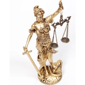 İsimlik Sepeti 30CM Themis Heykeli Ofis Hediyesi Adalet Biblosu Avukata Hediye Biblo
