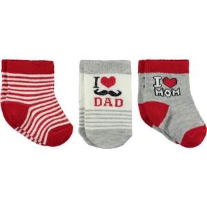 Civil Baby Bebek 3'lü Çorap Set Yenidoğan Kırmızı