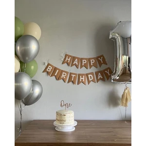 Meri Parti 1 Yaş Balon Konsept ve Happy Bırthday Banner 1 Yaş Doğum Günü Set One Pleksi
