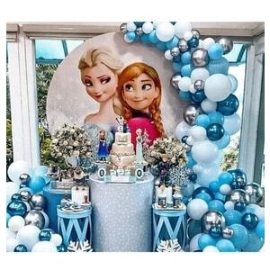 Meri Parti Elsa Frozen Konsept Balon ve Balon Zincir