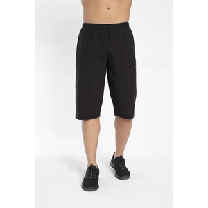 Spor Lycra - Erkek Siyah Likralı Spor Kapri - 8036-10