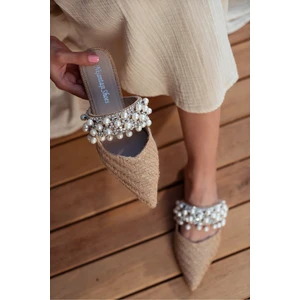 Nişantaşı Shoes Fomax Hasır Incili Kadın Terlik