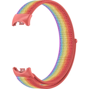 Xiaomi Mi Band 8 Kordon Cırtcırt Kumaş Kordon Velcro Kırmızı