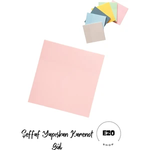 Şeffaf Renkli Yapışkan Post It Not Kağıdı Karenot