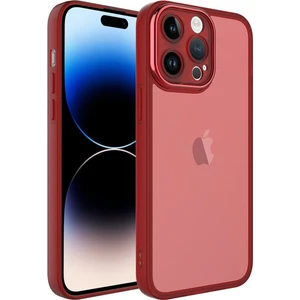 M.TK Moveteck Apple Iphone 13 Pro Kılıf Tam Kamera Korumalı Metal Tarz Çerceveli Renkli Kenarlı Köşe Korumalı Silikon