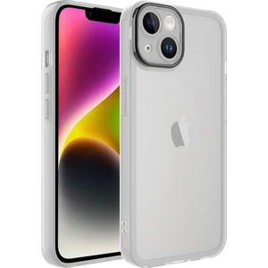 Case 4U Apple iPhone 13 Kılıf Kamera Korumalı Parlak Tasarımlı Renkli Darbe Emici Transparan Post Kapak Şeffaf