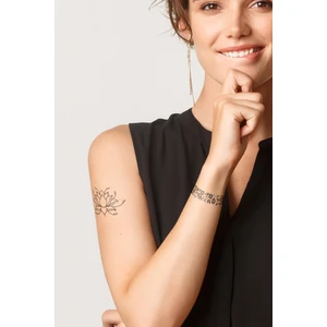 Lotus -2 Geçici Dövme,Geçici Tattoo ,Vücut Dövme,Kol Bilek Dövme,Boyun Dövme,Sırt Dövme