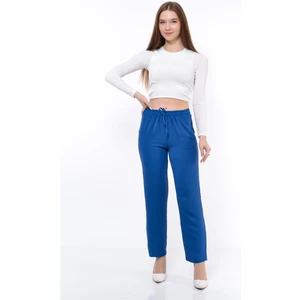 Kadın Beli Lastikli Aerobin Pantolon Mavi