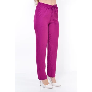 Kadın Beli Lastikli Aerobin Pantolon Nar Çiçeği