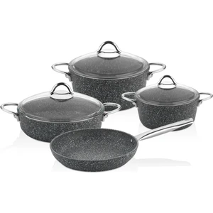 Pedra Indüksiyon Granit 7 Parça Set Gri