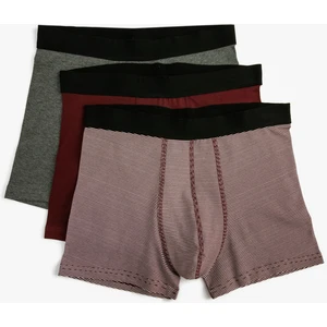 Basic 3'lü Boxer Seti Pamuklu Beli Lastikli