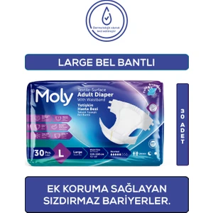 Bel Bantlı Hasta Bezi Large 30'lu