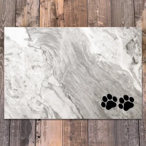 Vinil Kaymaz Tabanlı Keçe Baskılı Evcil Hayvan Pet Mama  Paspası 25x40