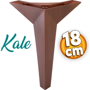 Kale Lüks Mobilya Kanepe Sehpa Tv Ünitesi Koltuk Ayağı 18 Cm Kahverengi Ahşap Desenli Baza Ayakları