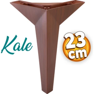 Kale Lüks Mobilya Kanepe Sehpa Tv Ünitesi Koltuk Ayağı 23 Cm Kahverengi Ahşap Desenli Baza Ayakları