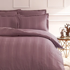 Melvin Çift Kişilik Xl Bambu Saten Nevresim Takımı - Mürdüm