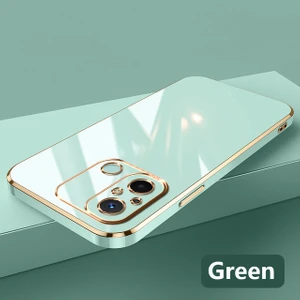 M.TK Moveteck Xiaomi Redmi 12C Uyumlu Kılıf Kamera Korumalı Parlak Gold Altın Kenarlı Yumuşak Renkli Silikon Kapak