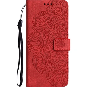Samsung Galaxy A34 5g Baskılı Mandala Çiçek Telefon Flip Cüzdan Kılıfı Stand Pu Deri Anti-Sracratch Cep Telefonu Kapağı (Yurt Dışından)
