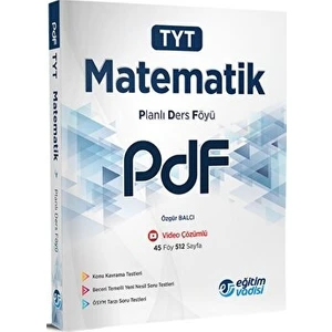 Eğitim Vadisi Yayınları 2023 TYT Matematik PDF Planlı Ders Föyü