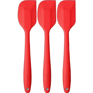 Silikon Spatula Seti Kırmızı Büyük Boy Yanmaz Çizmez