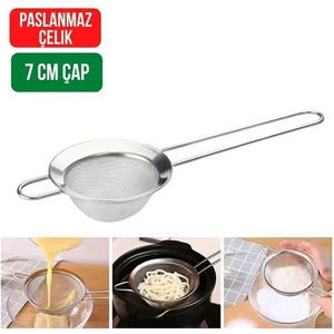 12+2 Adet Andres 7 cm Paslanmaz Çelik Süzgeç