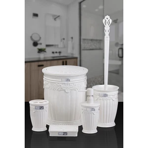 Okyanus Home Beyaz Sultan Serisi 5'li Banyo Seti