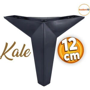 Kale Lüks Mobilya Kanepe Sehpa Tv Ünitesi Koltuk Ayağı 12 Cm Siyah Baza Ayakları