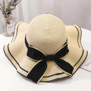 77 Shop Kadın Yazlık Büyük Kenarlı Güneşlik Hasır Şapka (Yurt Dışından)
