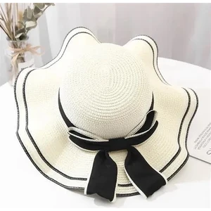 77 Shop Kadın Yazlık Büyük Kenarlı Güneşlik Hasır Şapka (Yurt Dışından)