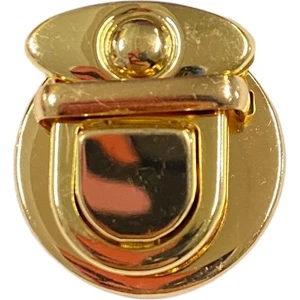 Ala Depo Mini Basmalı Yaylı Kilit Çanta Aksesuarı 3 cm Gold