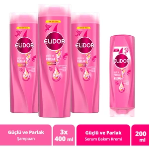 Superblend Saç Bakım Şampuanı Güçlü ve Parlak E Vitamini Makademya Yağı Kolajen 400 ml x3