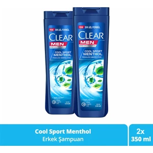 Men Kepeğe Karşı Etkili Şampuan Cool Sport Menthol Ferahlatıcı Mentol Etkisi 350 ml x2